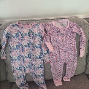 Floral and Heart Print Kids One Piece Set